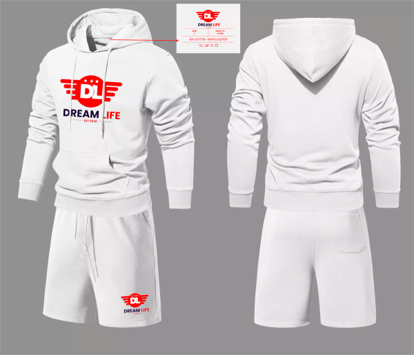 Dream life brand Tracksuit summer hoodie sweater , Sportswear Track suit set For Mens